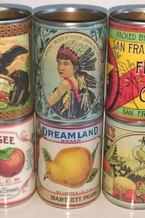 Vintage Tin Can Replicas Rustic Charm for Weddings, Cafes, and Home Decor