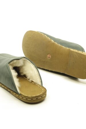 Presented Husband  Organic Leather Men's House Slippers - Warm & Fluffy Comfort