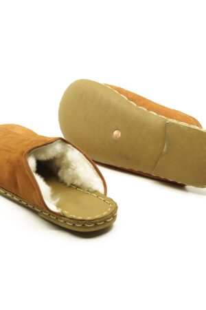 Luxuriously Warm & Organic Leather House Slippers - The Perfect Fluffy Present for Her