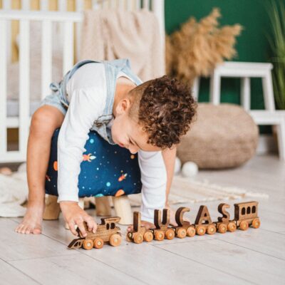Train With Name, Personalized Baby Girl Gift, Montessori Toys For Toddlers, Birthday Girl Gift, Wooden Toys, Custom Easter Gifts For Kids