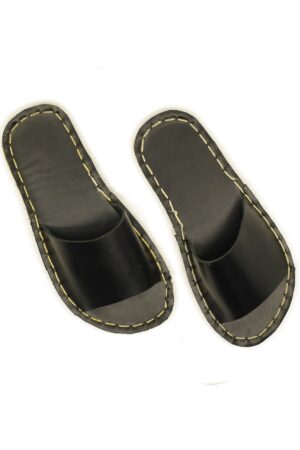 Black Leather Sole Sandals for Women - Stylish & Comfortable Summer Footwear