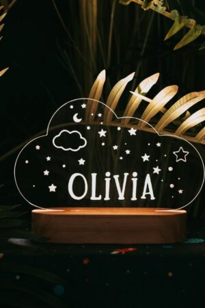 Personalized Night Light, Custom Rocket Night Light, Baby Boy Easter Gifts, Nursery Decor, Cute Night Light, Birthday Gifts For Toddlers