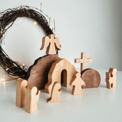 Resurrection Scene Figurines Easter Decoration Empty Tomb Decor Christian Gifts Reusable Easter Home Decor Religious Gifts Table Centrepiece