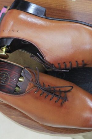 Men's Bespoke Brown Leather Lace-Up Shoes | Casual & Dress Footwear