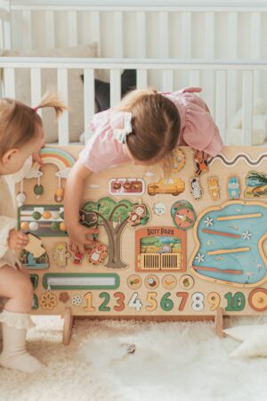 Large Montessori Busy Board. Personalized Gifts For 1 2 3 Year Old. Sensory Toy For Kids. Name Busy Board For Toddler. First Birthday Gift.
