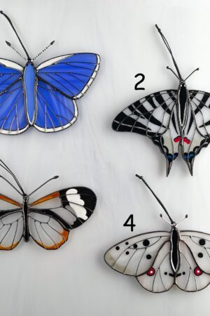 Greta oto butterfly suncatcher, stained glass window hangings, unique Mother's Day gift, gift for mom, handmade home decor, modern wall art