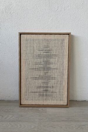 Set of 3 Tapestries - Woven Wall Decoration - Natural Oak Frame - Framed Wall Hanging - Handmade Tapestry - Modern Decoration - Woven Art