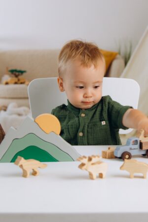 Wooden Farm Play Set For Toddlers Personalized Toy Tractor Unique Gifts For Kids Montessori Toys 3 Year Old Boy Gift Custom Gift For Nephew