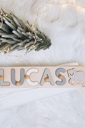 Unique New Baby Gift Personalized Baby Name Puzzle Custom Easter Gift First Birthday Gift Montessori Toys for Kids Toddler Name Puzzle