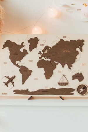 Colorful World Map. Educational Toy. Nursery Decor. Stacking Toys For Toddlers. Wooden Toys. Easter Gifts For Kids. Montessori Toys.