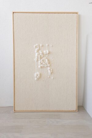 Framed Wool Tapestry - Natural Woven Wall Hanging - Minimalist Boho Decor - Elegant Boho Wall Decoration - Natural Handwoven Art - Japandi
