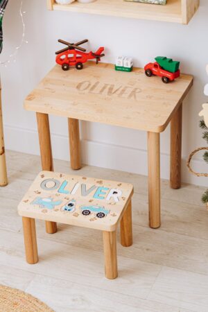 Montessori Helper For Girls Personalized 1st Birthday Baby Gift Custom Name Puzzle Gifts for Toddlers Wooden Engraved Seat Timeless Keepsake