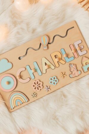 Baby Busy Board Christmas Gifts For Kids Personalized Name Puzzle Montessori Toys Sensory Activity Board Unique Birthday Gift Kids Boho Toys