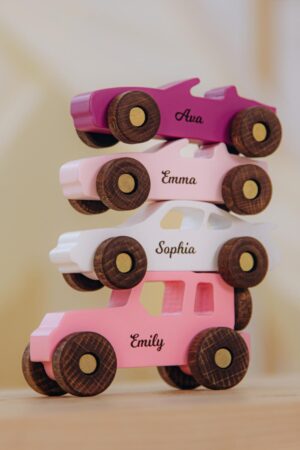 Baby Boy Gift Personalized, Wooden Cars Toys, Custom Present Keepsake, Birthday Gift For Toddlers, Cars With Names For Kids, First Christmas